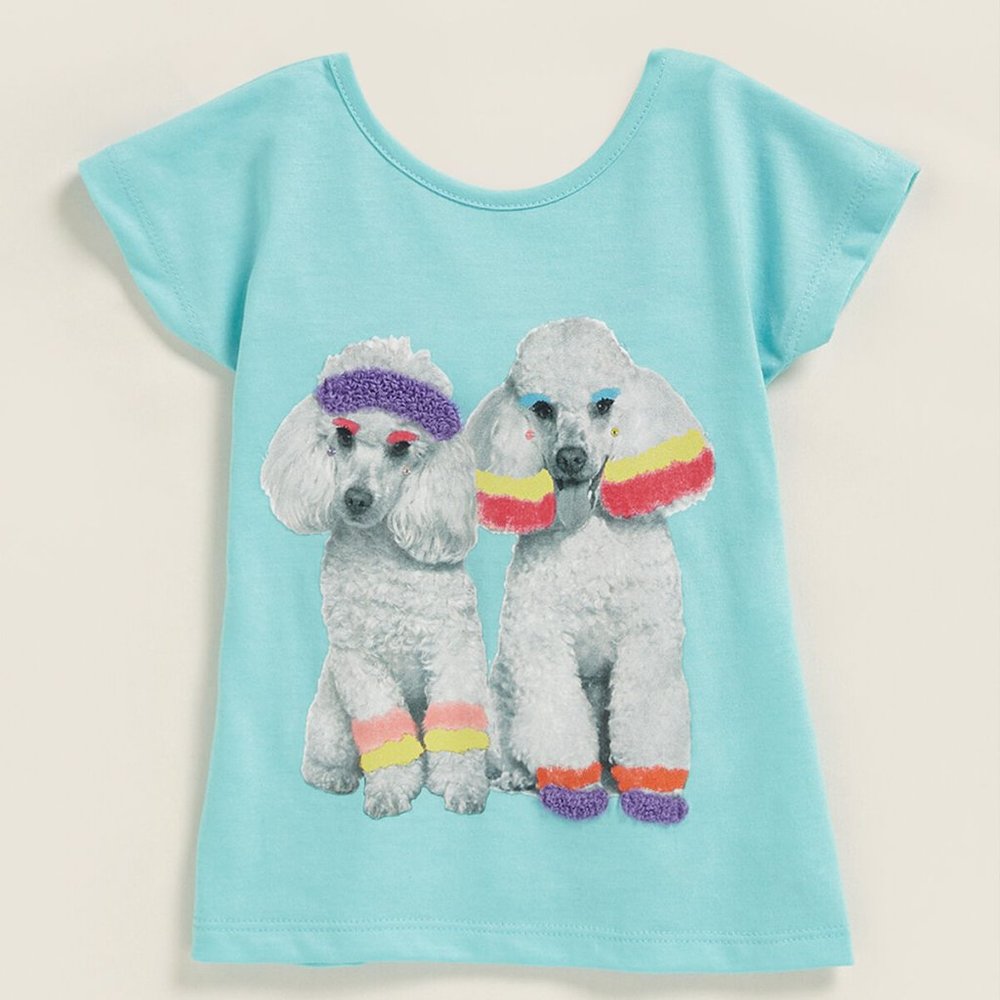 BILLIEBLUSH Little Girl's 4 Aerobic Poodle Tee
